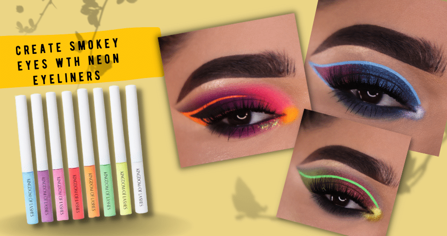 How to Create a Smokey Eye Look with a Neon Eyeliner?